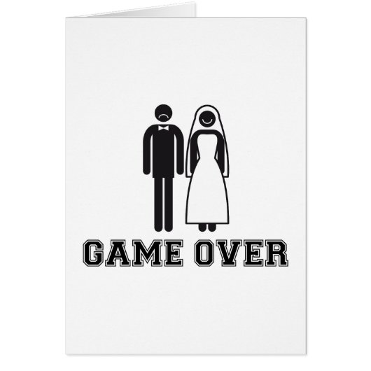 Game over, bruid en bruin, bruiloft (Voorkant)