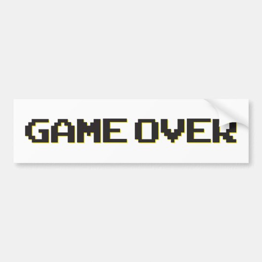 Game over bumpersticker (Voorkant)