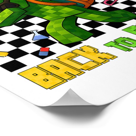 Game Over Ck To School Gamer Funny Kids First Day  Poster (Hoek)