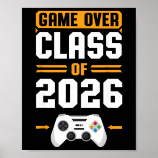 Game Over Cl Van 2026 Gamer Jongens Meisjes Afstud Poster