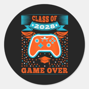 Game over CL van 2028 Shirt studenten Funny 2028 G Ronde Sticker