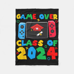 Game Over Cl Van Videospelende Studenten Grappige  Fleece Deken