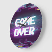 Game over concept, glitch effect. grote klok (Hoek)