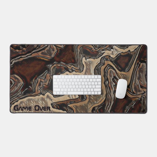 Game Over Custom Unieke Abstracte Gamer Bureaumat (Keyboard & Muis)