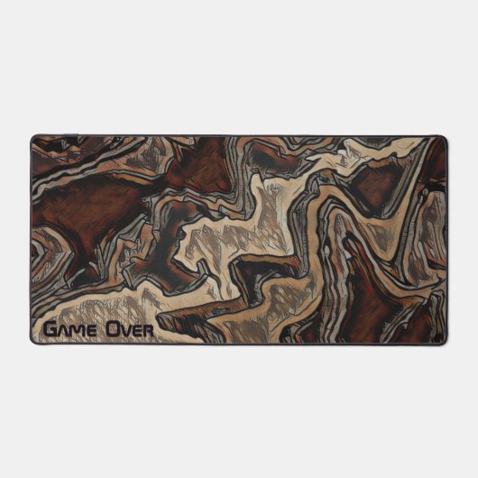 Game Over Custom Unieke Abstracte Gamer Bureaumat (Voorkant)