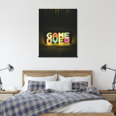 Game over Cute Simple Pixel Art Pixel Arts Easy De Canvas Afdruk (Insitu (Slaapkamer))
