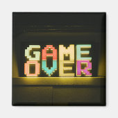 Game over Cute Simple Pixel Art Pixel Arts Easy De Magneet (Voorkant)