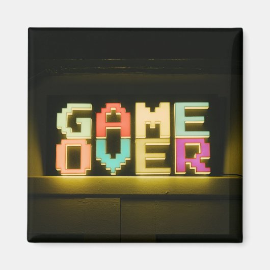 Game over Cute Simple Pixel Art Pixel Arts Easy De Magneet (Voorkant)