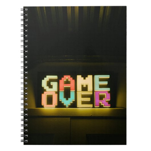 Game over Cute Simple Pixel Art Pixel Arts Easy De Notitieboek (Voorkant)