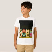 Game over Cute Simple Pixel Art Pixel Arts Easy De T-shirt (Voorkant volledig)