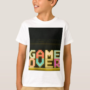 Game over Cute Simple Pixel Art Pixel Arts Easy De T-shirt