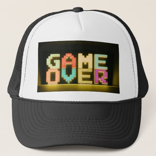 Game over Cute Simple Pixel Art Pixel Arts Easy De Trucker Pet (Voorkant)