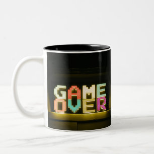 Game over Cute Simple Pixel Art Pixel Arts Easy De Tweekleurige Koffiemok