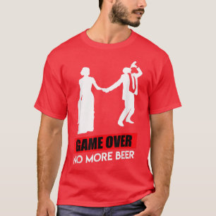 Game over de bruidegom-vrijgezellenpartij bruiloft t-shirt