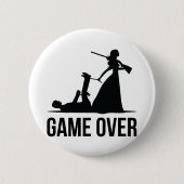 Game over de bruiloft ronde button 5,7 cm (Voorkant)