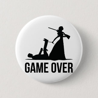 Game over de bruiloft ronde button 5,7 cm