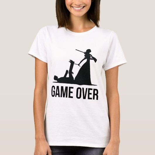 Game over de bruiloft t-shirt (Voorkant)