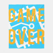 Game over digitaal circuit fleece deken (Voorkant)