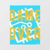 Game over digitaal circuit raamsticker (Vel)