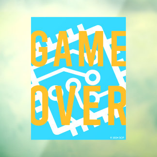 Game over digitaal circuit raamsticker