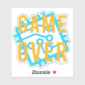 Game over digitaal circuit sticker (Vel)