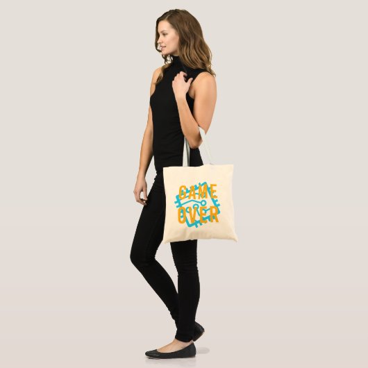 Game over digitaal circuit tote bag (Voorkant (model))