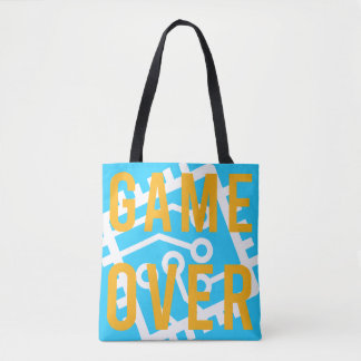 Game over digitaal circuit tote bag