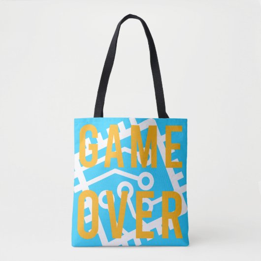 Game over digitaal circuit tote bag (Voorkant)