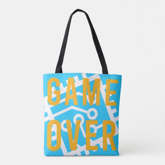 Game over digitaal circuit tote bag (Achterkant)