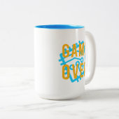 Game over digitaal circuit tweekleurige koffiemok (Voorkant rechts)