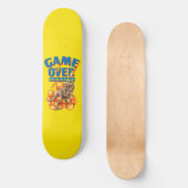 Game Over Dinosaur Apocalyps Pixelschilderkunst Persoonlijk Skateboard (Voorkant)