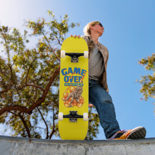 Game Over Dinosaur Apocalyps Pixelschilderkunst Persoonlijk Skateboard