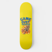 Game Over Dinosaur Apocalyps Pixelschilderkunst Persoonlijk Skateboard (Voorkant)