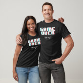 Game Over Doorgaan Cool Pixel Glitch Grappig Retro T-shirt (Unisex)
