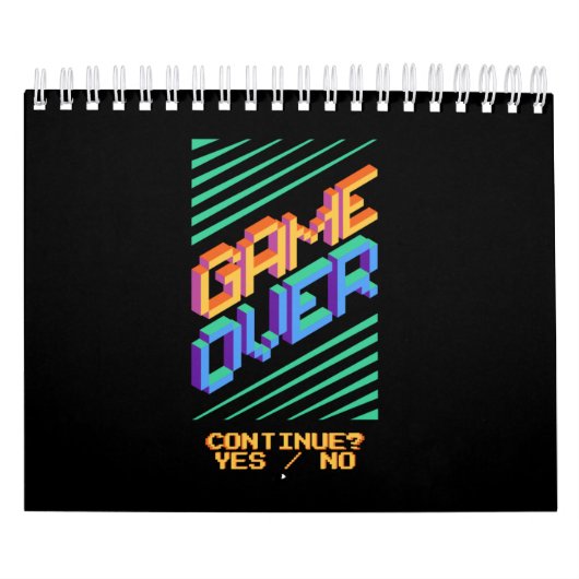 GAME OVER Doorgaan JA NEE Kalender (Hoes)