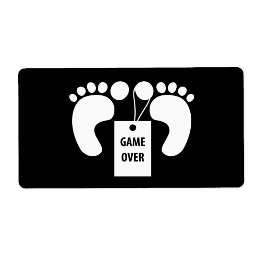 Game over etiket (Voorkant)