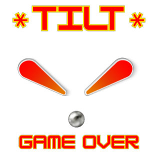 Game over flipperkast kantelen t-shirt