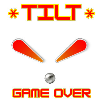 Game over flipperkast kantelen t-shirt
