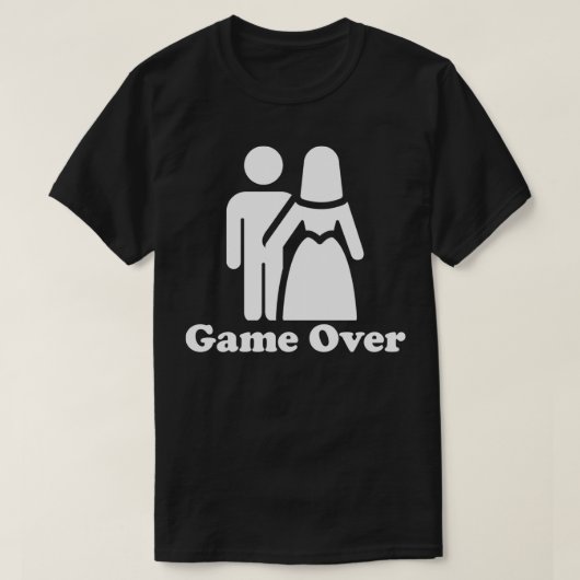 Game over Funny Bachelor Party T-shirt (Design voorkant)