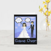 Game Over Funny Bride Groom Kaart (Gele Bloem)