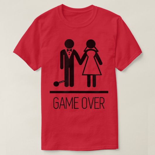 Game Over Funny JGA Saying, Stag Night T-shirt (Design voorkant)