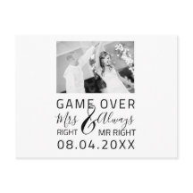 Game over Funny Save the Date Weduwfoto