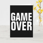 GAME OVER FUNNY WEDDING VERLOVING WENSKAARTEN KAART (Gele Bloem)