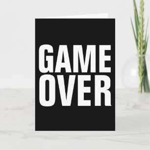 GAME OVER FUNNY WEDDING VERLOVING WENSKAARTEN KAART