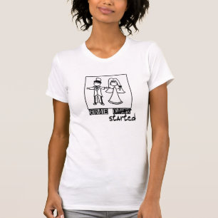 Game Over Game Begonnen met Trouwen T-shirt