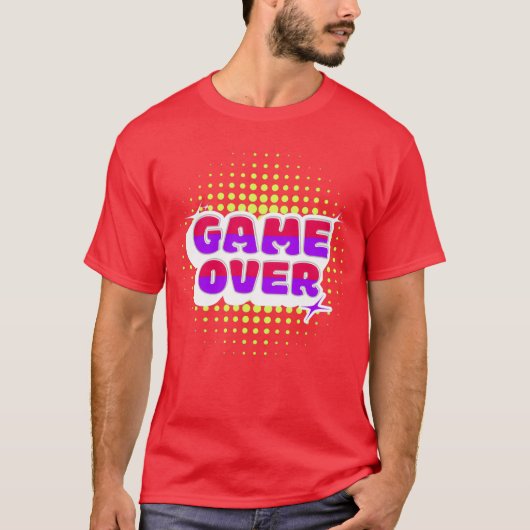 GAME OVER GAME LOVERSHIRT vriend T-shirt (Voorkant)