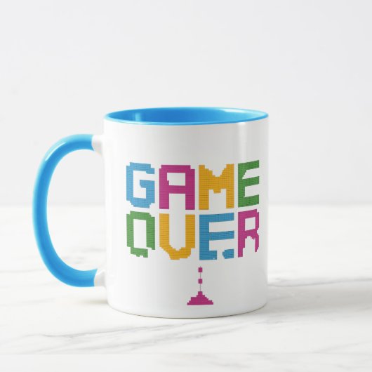 Game Over Gamer Mok – Retro Pixel Gaming Koffie  (Links)