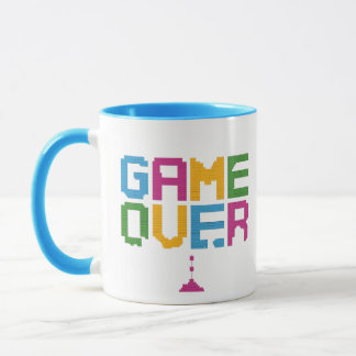 Game Over Gamer Mug – Retro Pixel Gaming Coffee  Mok