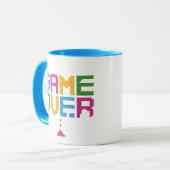 Game Over Gamer Mug – Retro Pixel Gaming Coffee  Mok (Voorkant links)