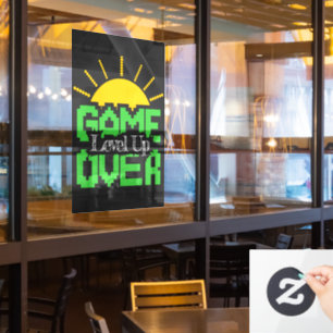 Game Over: Geef Oude Spellen Nieuw Leven, Level Up Raamsticker